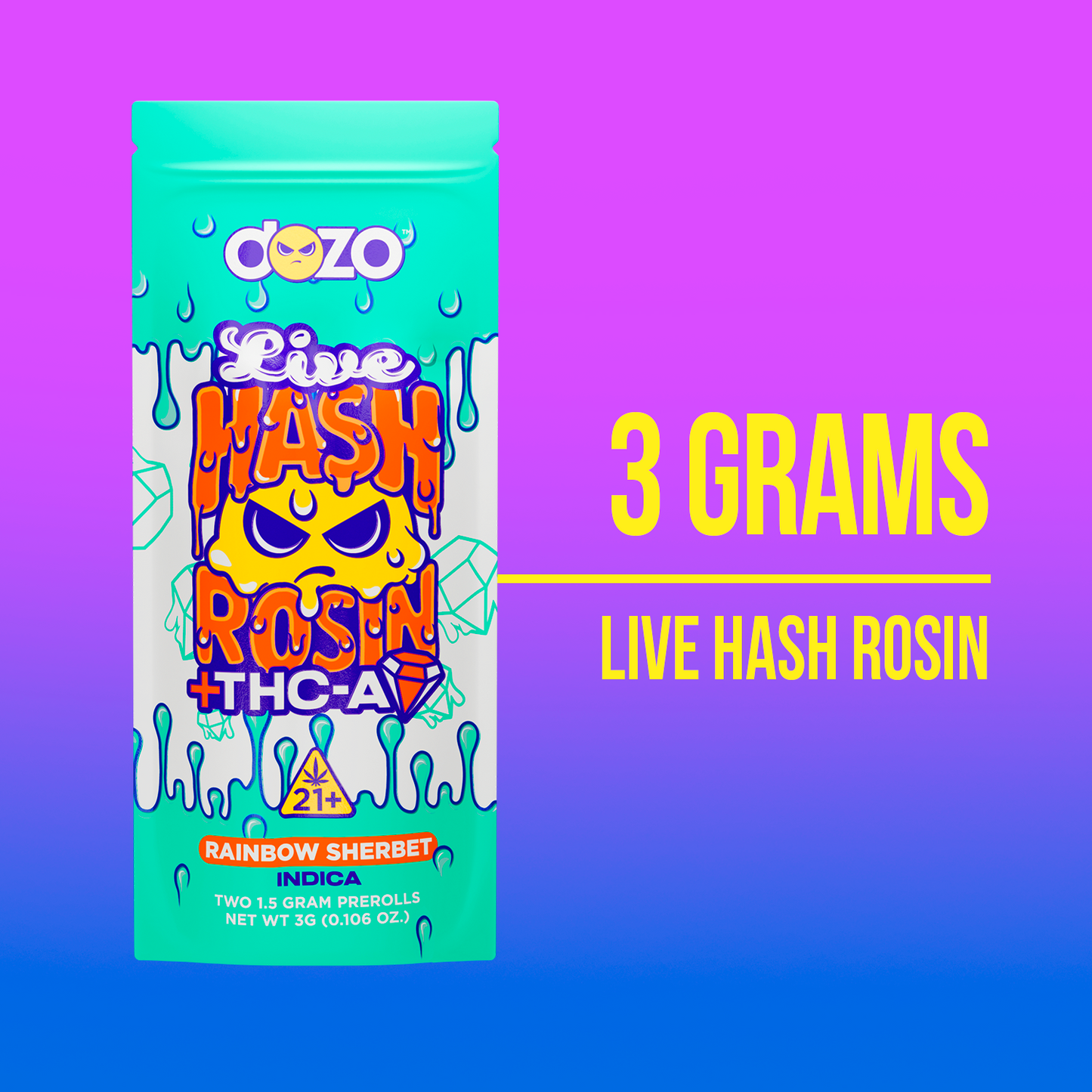 Dozo Live Hash Rosin Preroll | Blue Dream (Sativa)