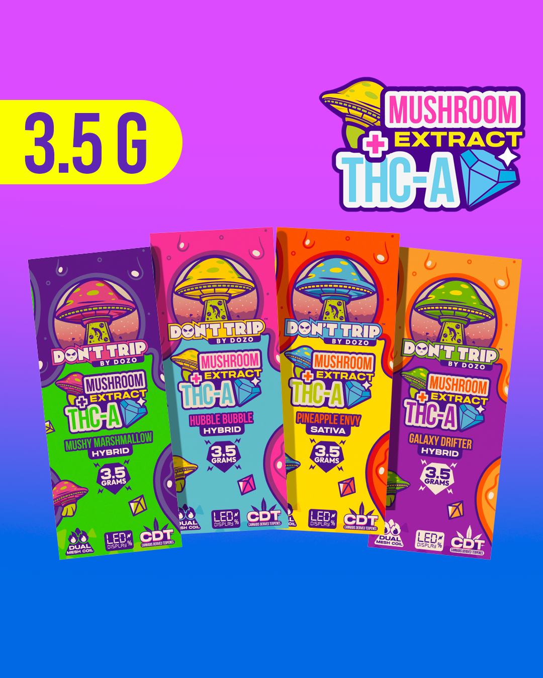 3.5g Dozo Don't Trip Mushroom Vape