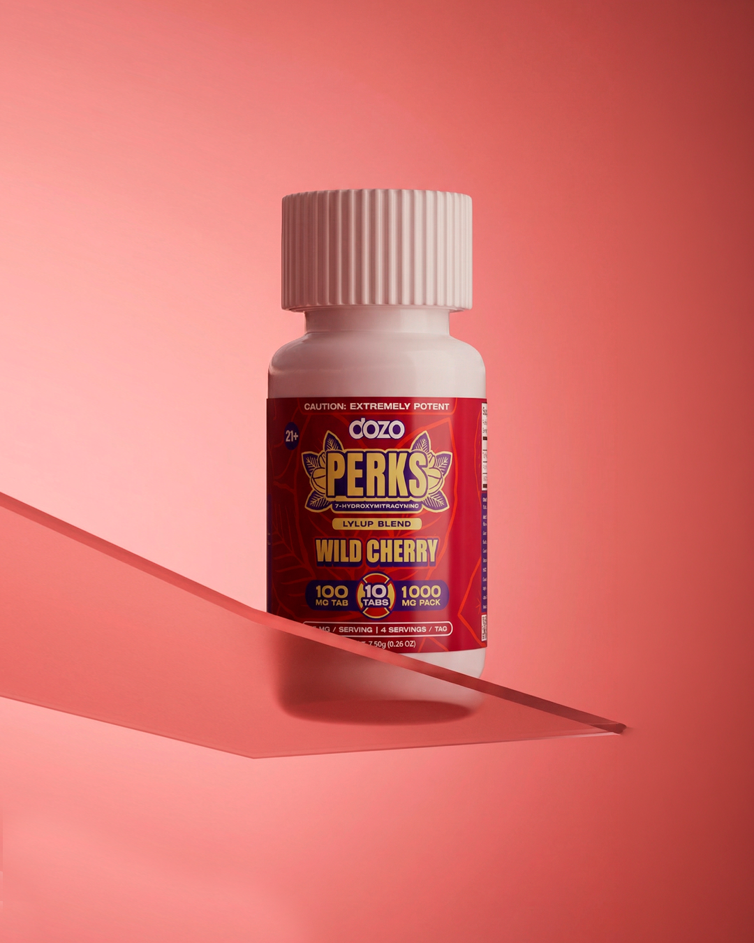 10ct 100mg Dozo PERKS 7-HYDROXYMITRAGYNINE | 1,000 mg Jar