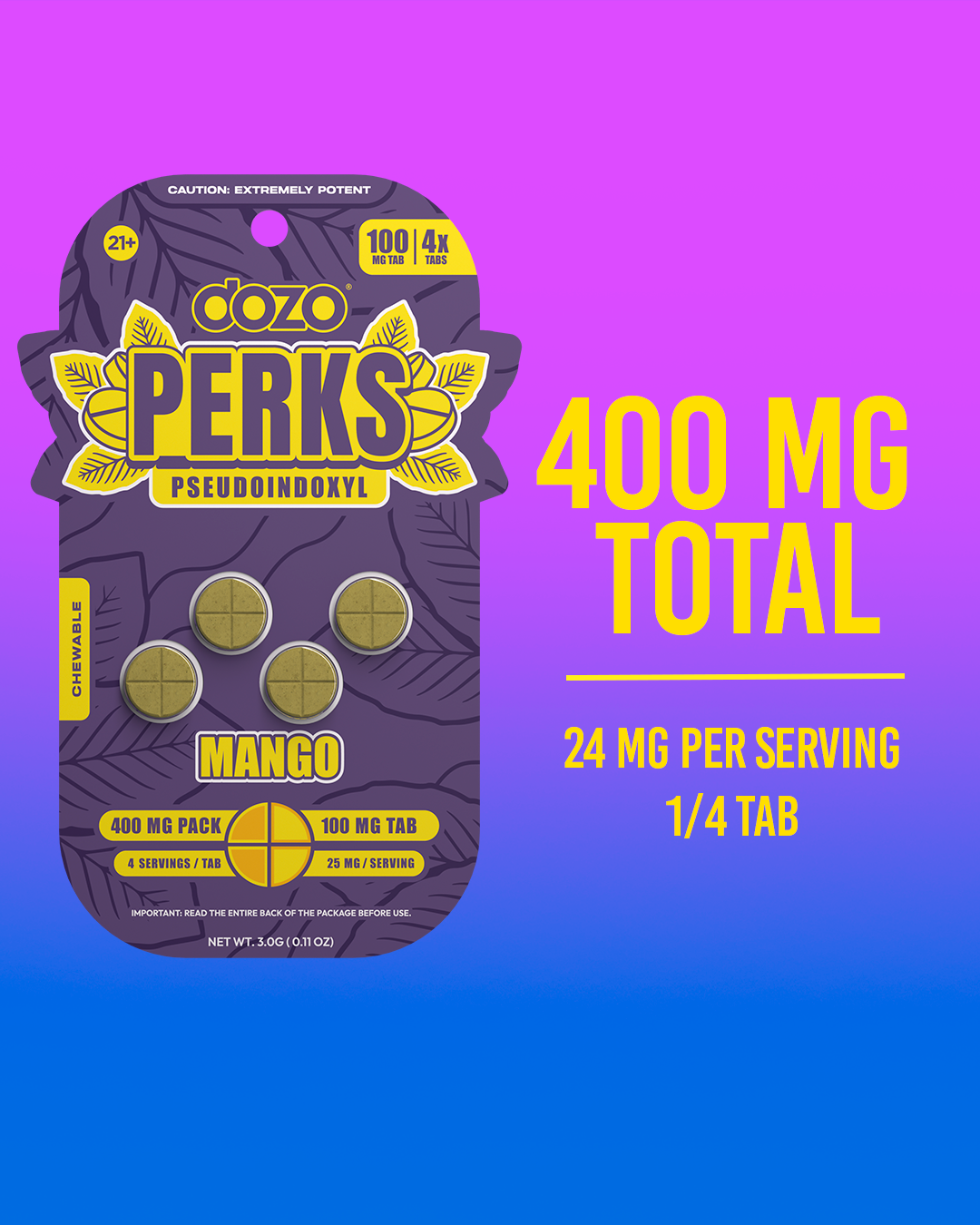 Dozo PERKS Pseudoindoxyl | 4ct (400mg per pack)