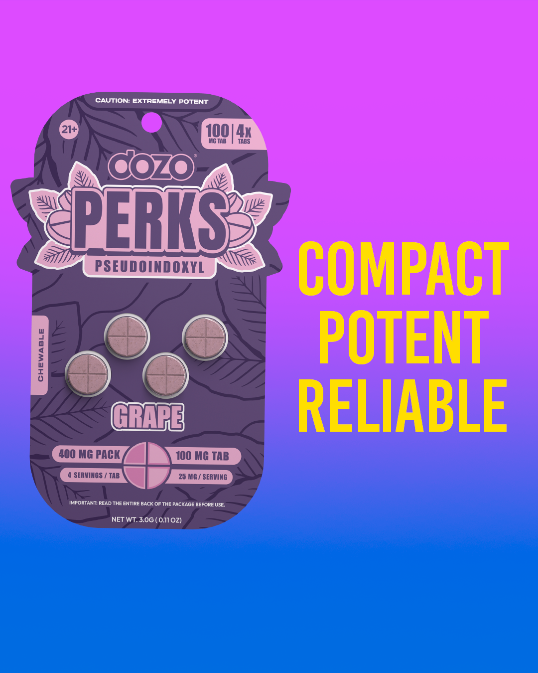 Dozo PERKS Pseudoindoxyl | 4ct (400mg per pack)