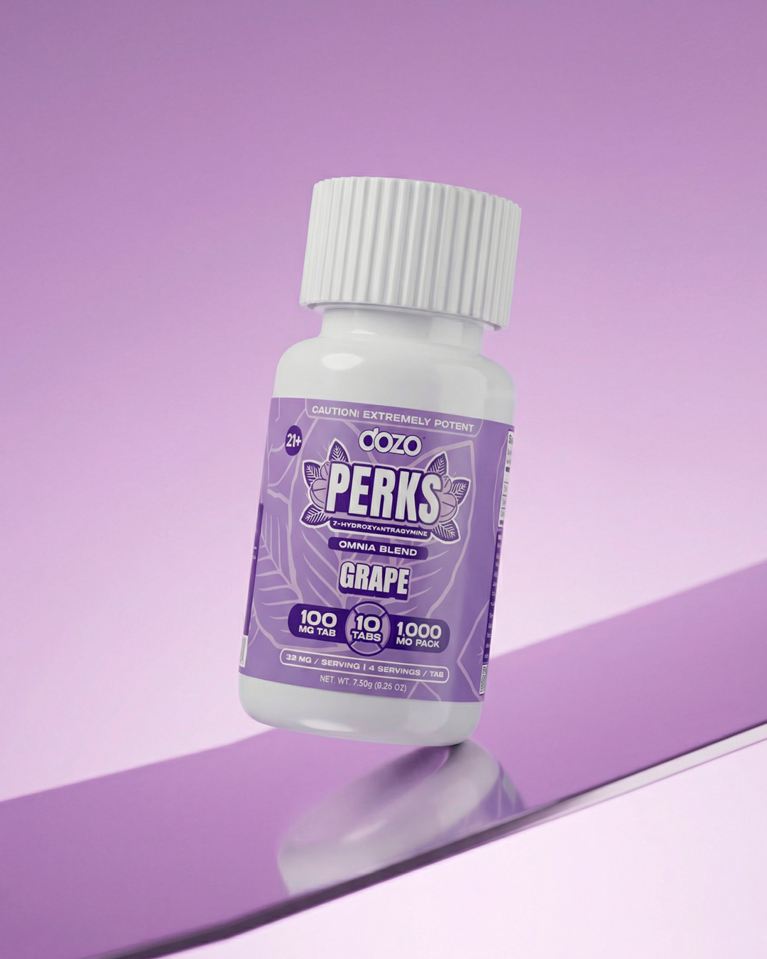 10ct 100mg Dozo PERKS 7-HYDROXYMITRAGYNINE | 1,000 mg Jar