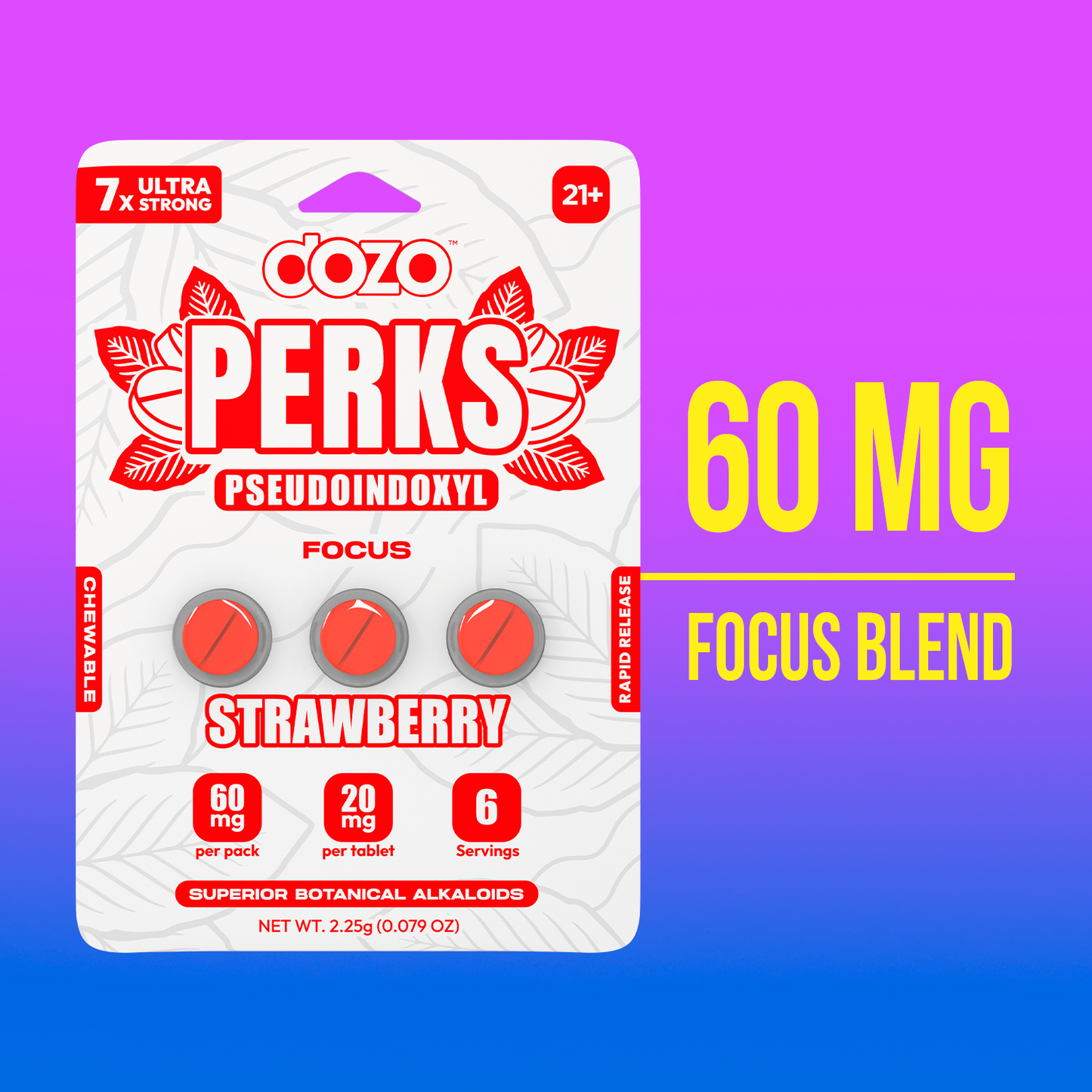 Dozo PERKS PSEUDOINDOXYL | 3ct (60 mg Per Pack)
