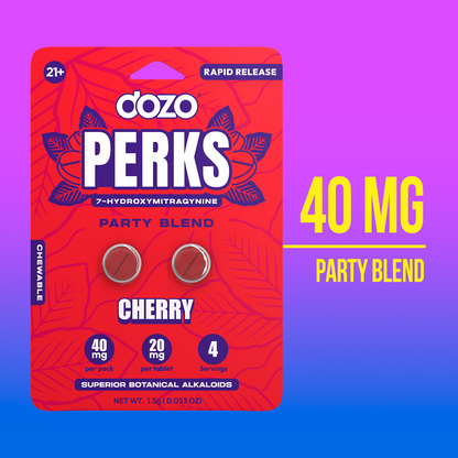 NEW FLAVORS Dozo PERKS 7-HYDROXYMITRAGYNINE | 2ct (40 mg Per Pack)