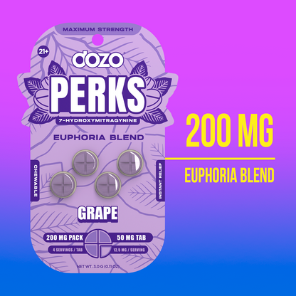 4ct 50mg Dozo PERKS 7-HYDROXYMITRAGYNINE | WILD MANGO (PARTY BLEND)