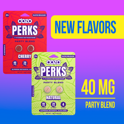 NEW FLAVORS Dozo PERKS 7-HYDROXYMITRAGYNINE | 2ct (40 mg Per Pack)