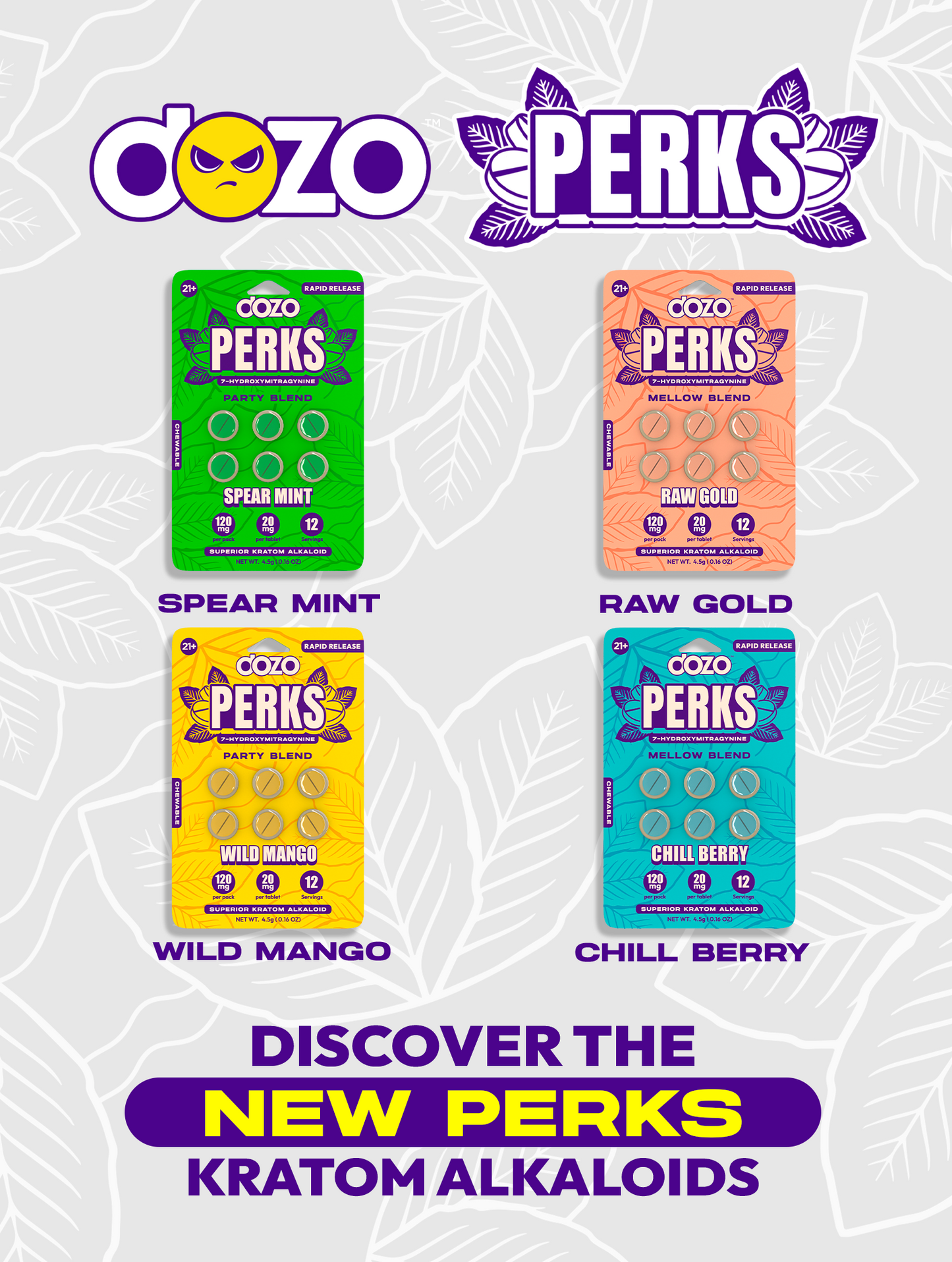 NEW 6ct Dozo PERKS 7-OH