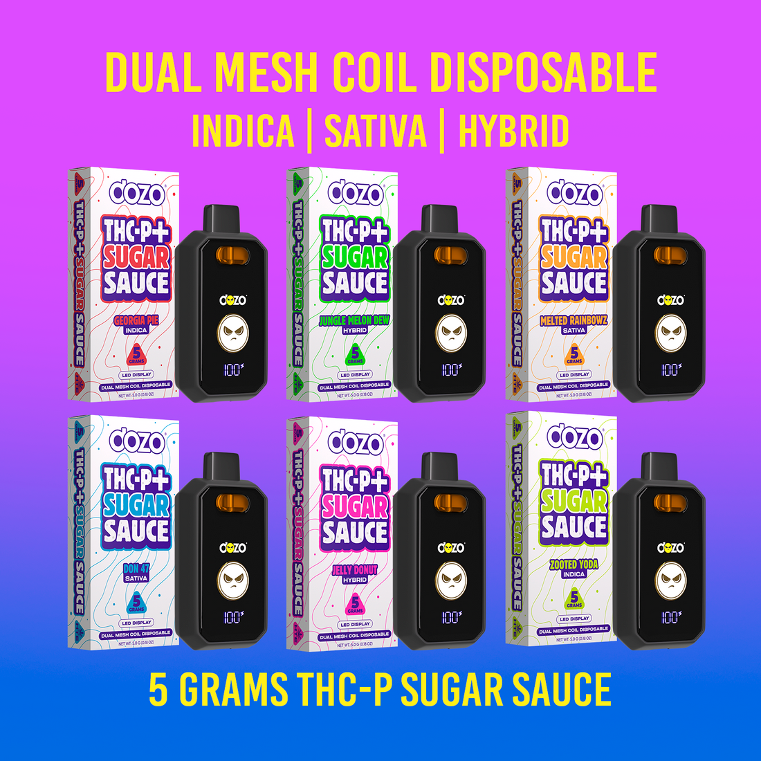 5g Dozo THC-P + Sugar Sauce Vape