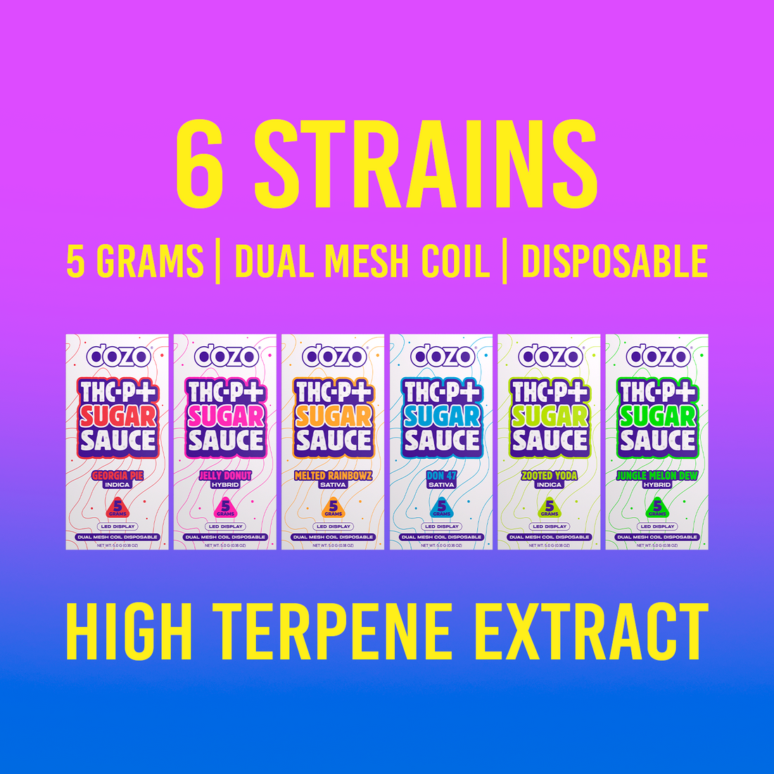 5g Dozo THC-P + Sugar Sauce Vape