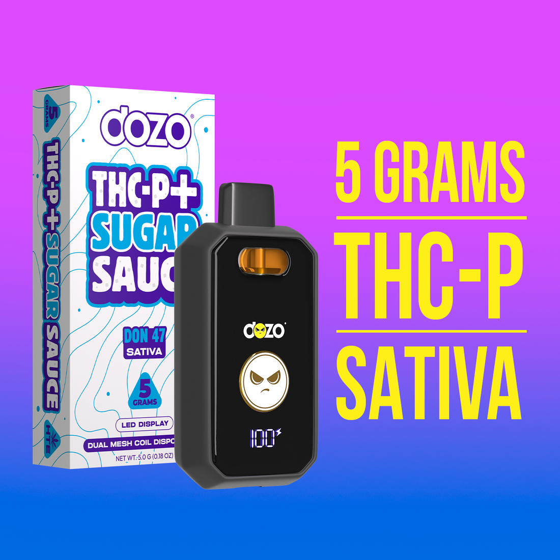 5g Dozo THC-P + Sugar Sauce Vape