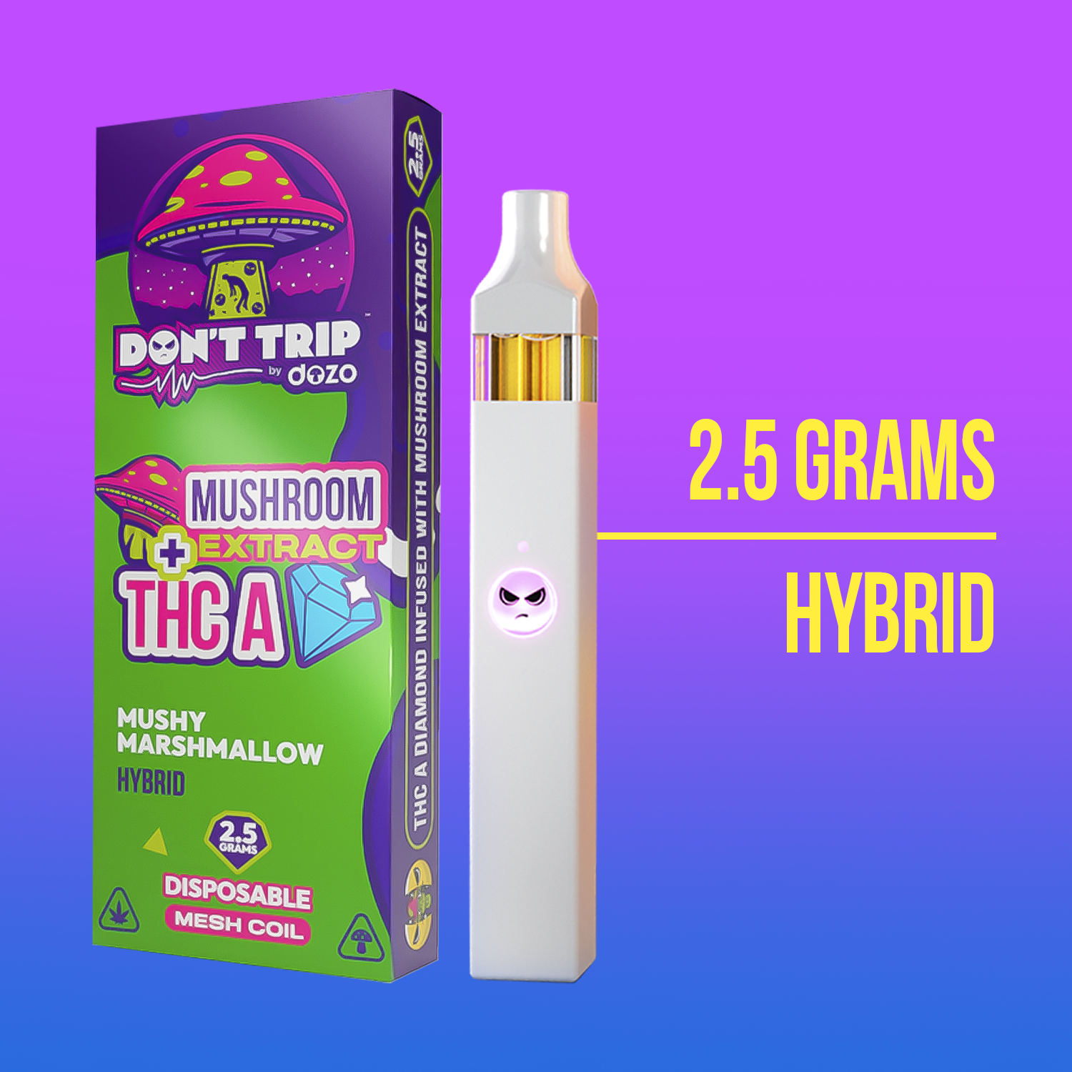 Mushy Marshmallow Mushroom Disposable-2.5g Hybrid with Instant Effects puredozo Mushy Marshmallow Mushroom Disposable-2.5g Hybrid with Instant Effects puredozo