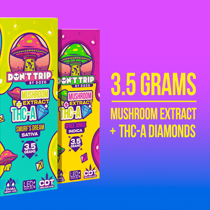 3.5g Dozo Don't Trip Mushroom Vape: Toadstool Drive-Thru (Indica)