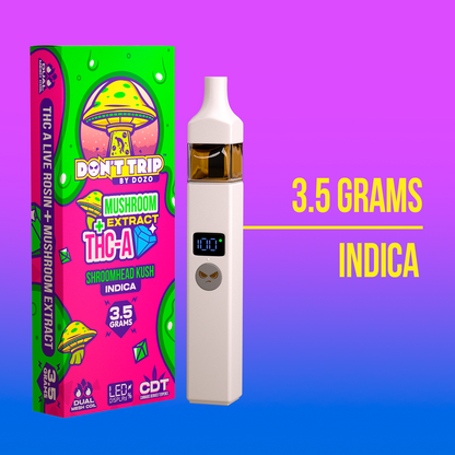 3.5g Dozo Don't Trip Mushroom Vape: Toadstool Drive-Thru (Indica)