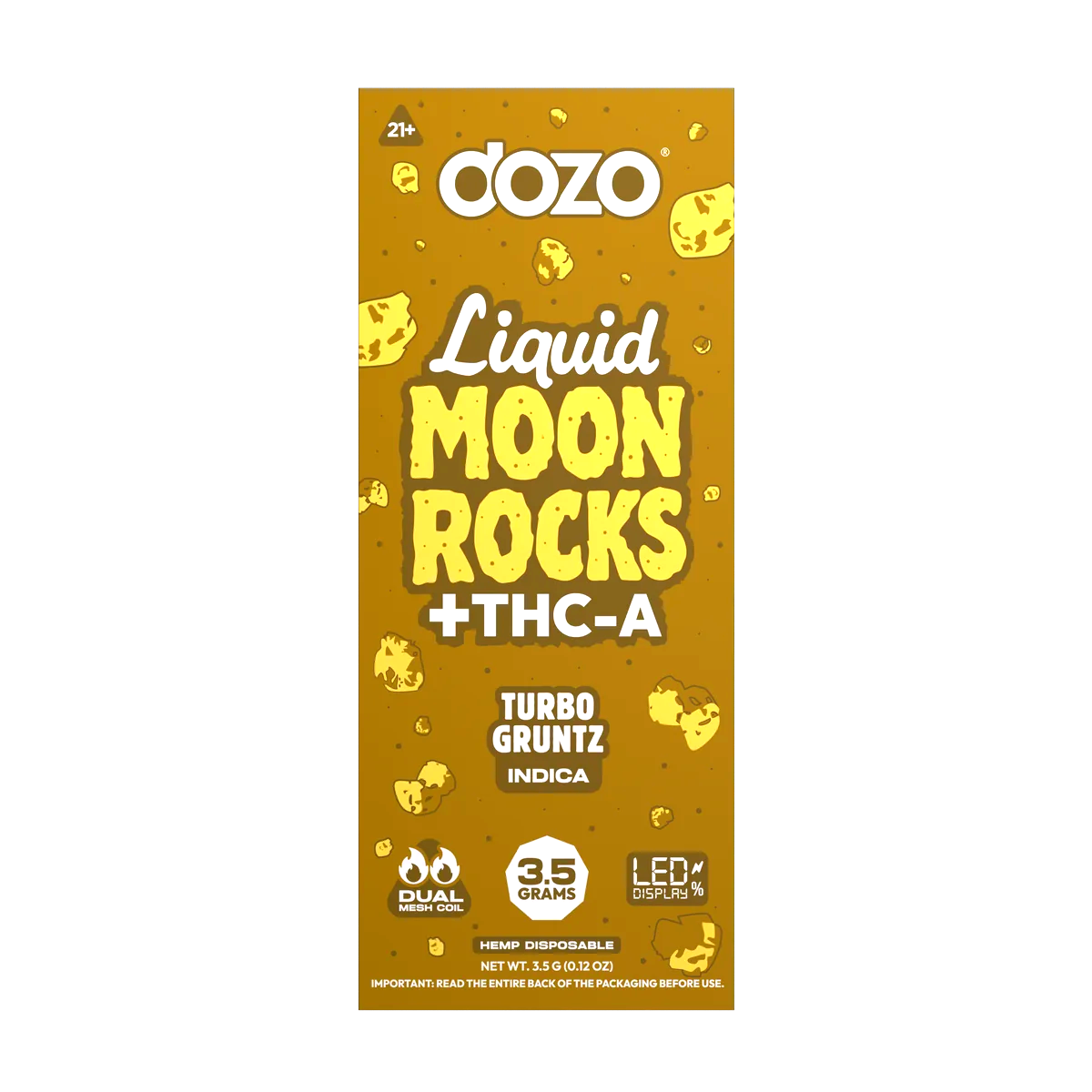 3.5 Dozo Liquid Moonrocks THC-A Disposable