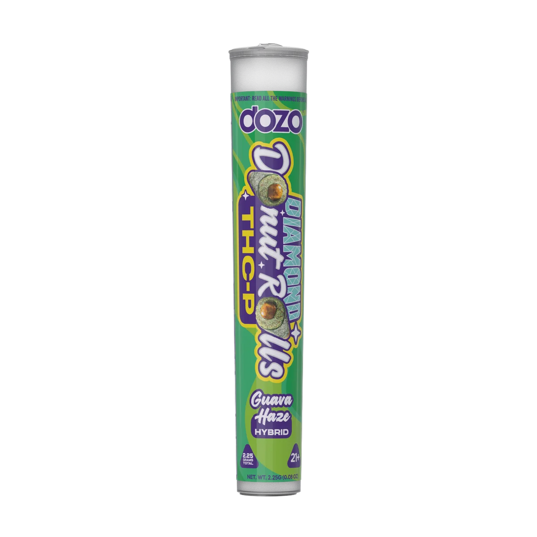 Dozo Diamond Donut Rolls THC-P  1ct | Live-Rosin Infused |  $20 per pre-roll