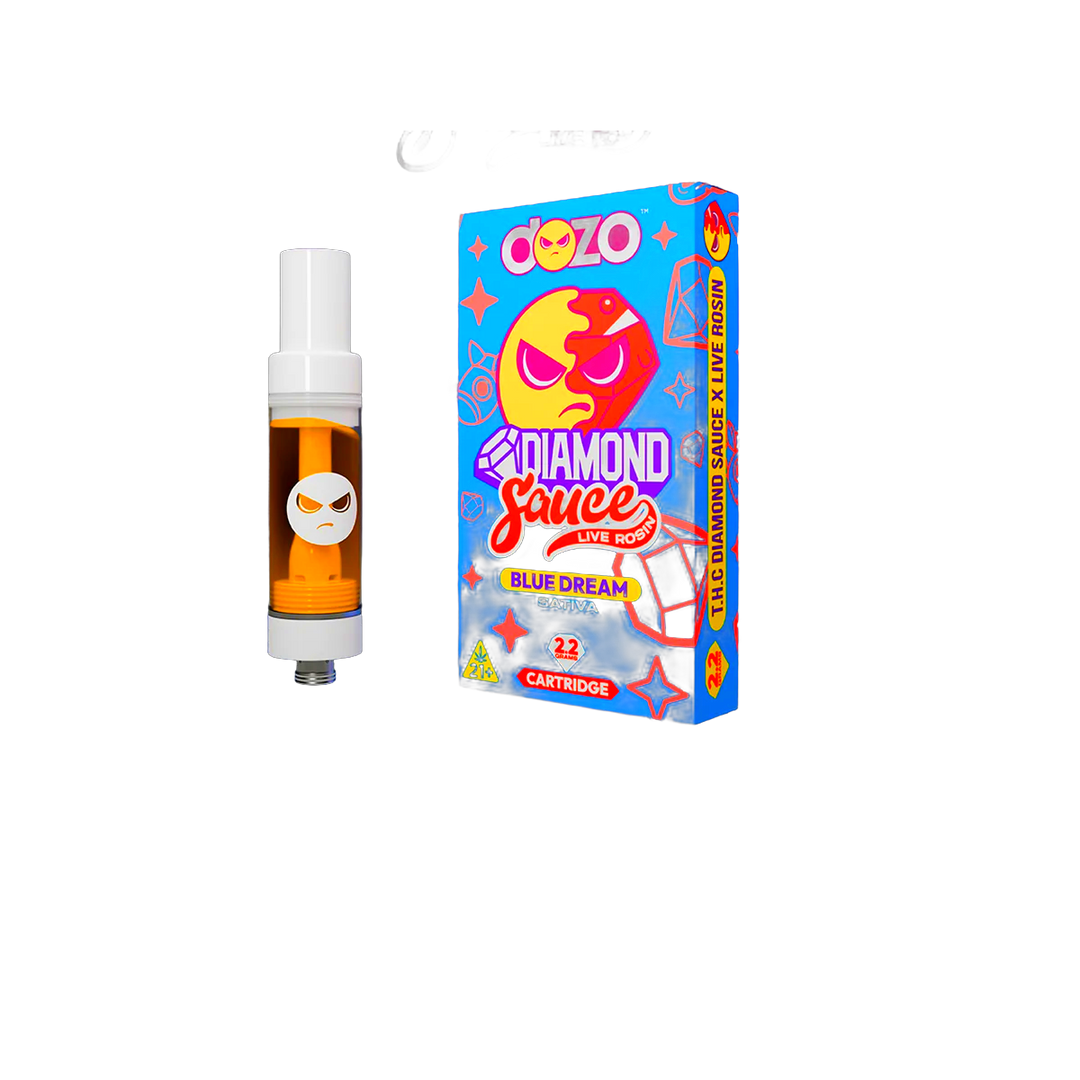DOZO Diamond Sauce Live Rosin THC Cart | Blue Dream (Sativa)