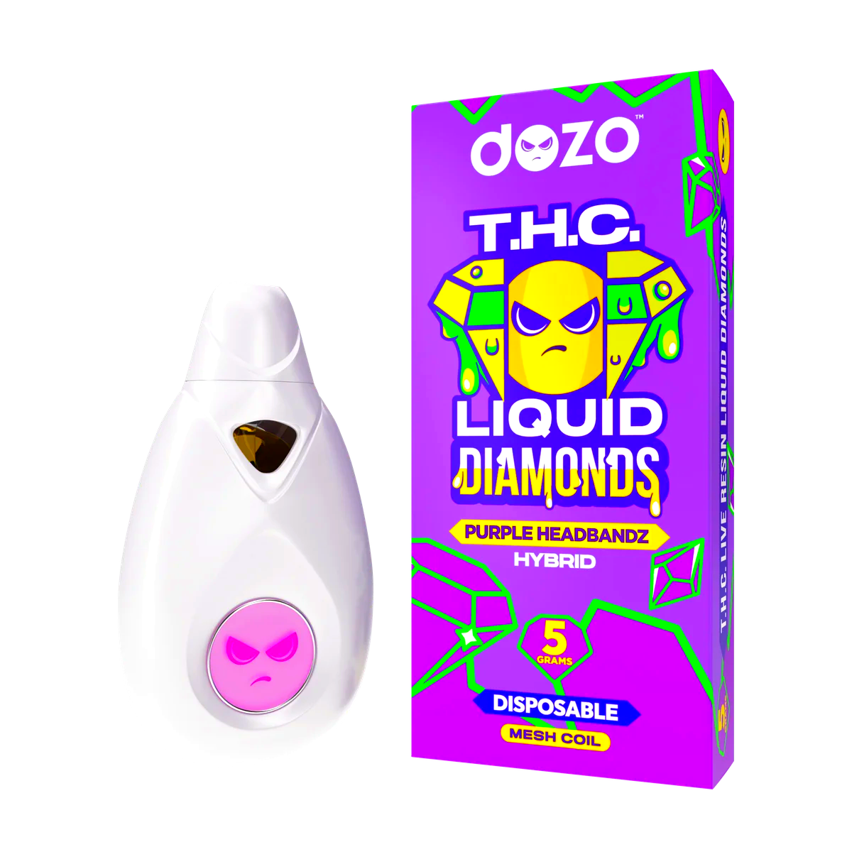 5g Liquid Diamonds Disposable | Purple Headbandz (HYBRID)