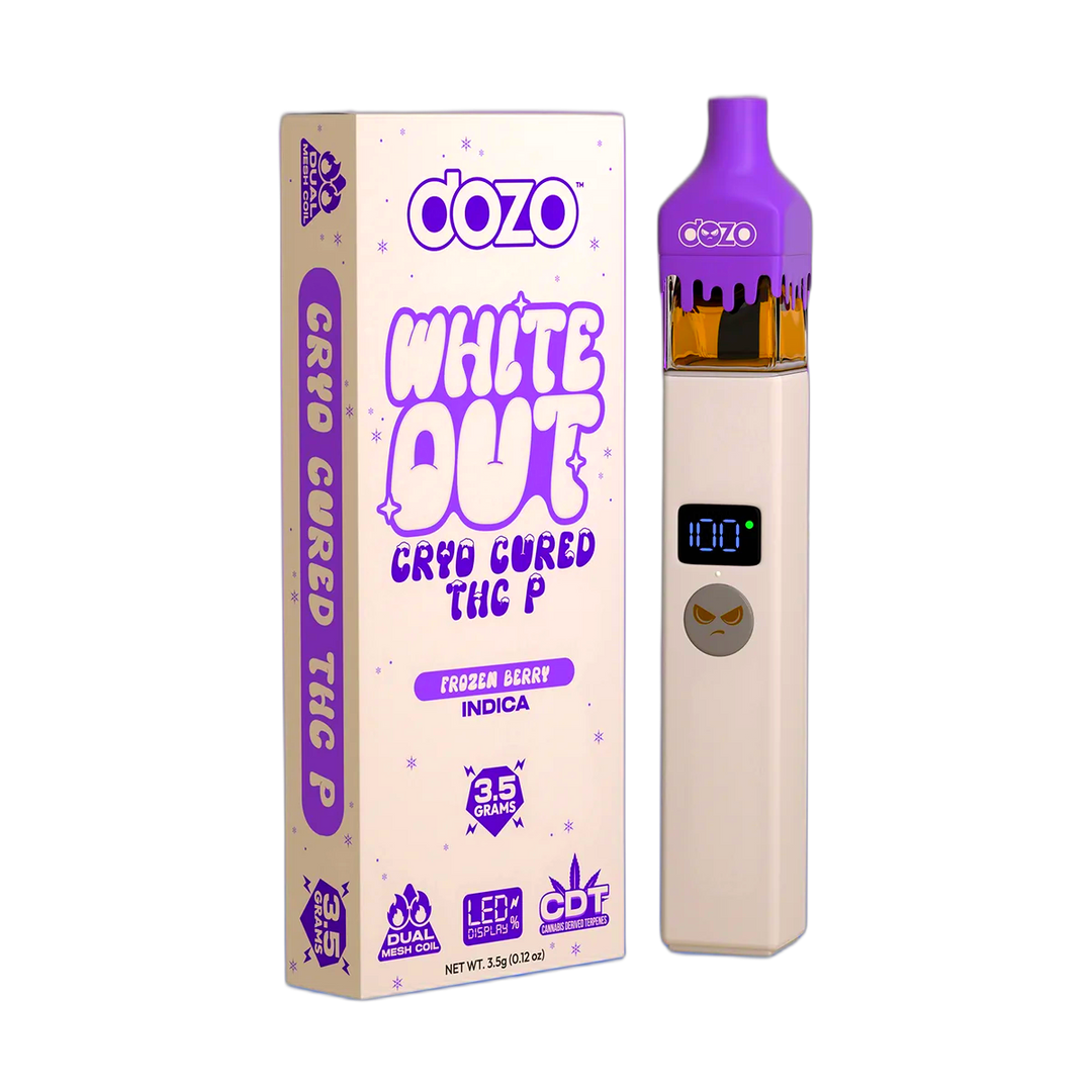 3.5g Dozo White-Out Disposable: Frozen Berry (Indica)