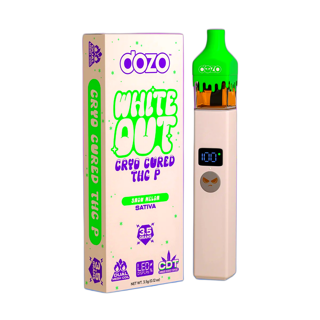 3.5g Dozo White-Out Disposable: Snow Mellow (Sativa)