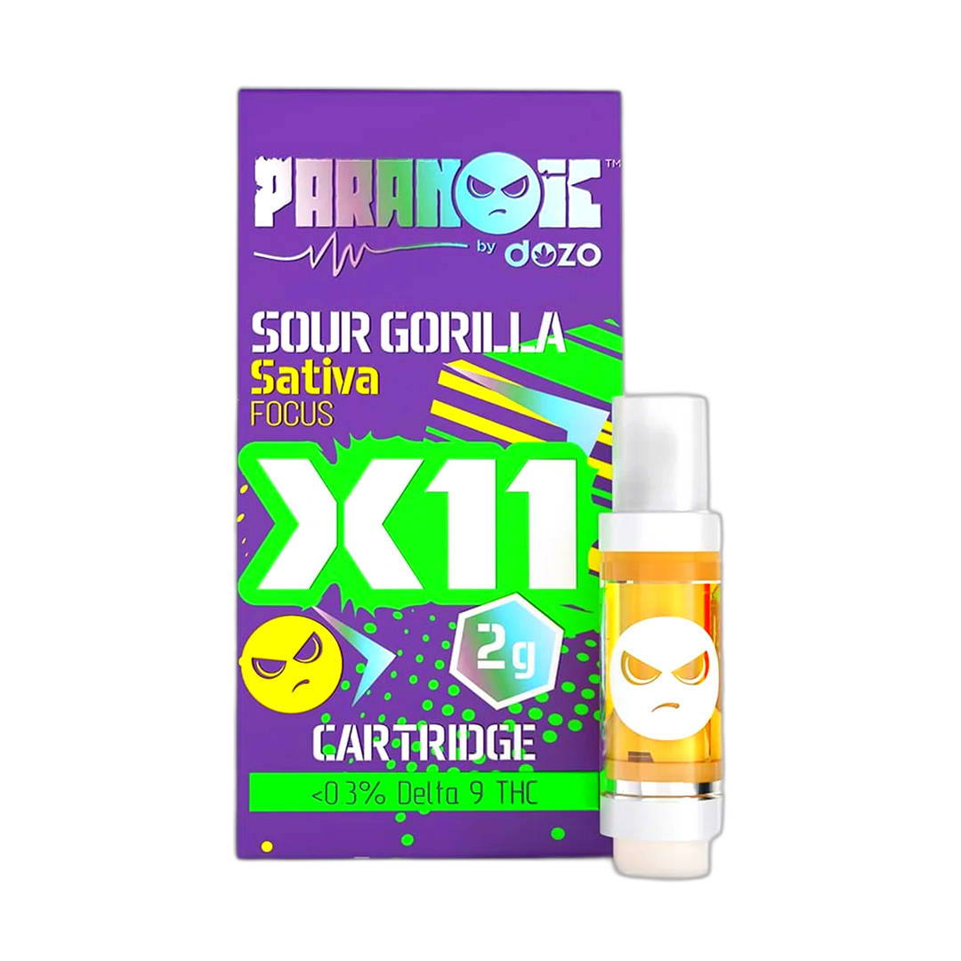 Dozo Paranoic X11 Cart | Sour Gorilla (Sativa)
