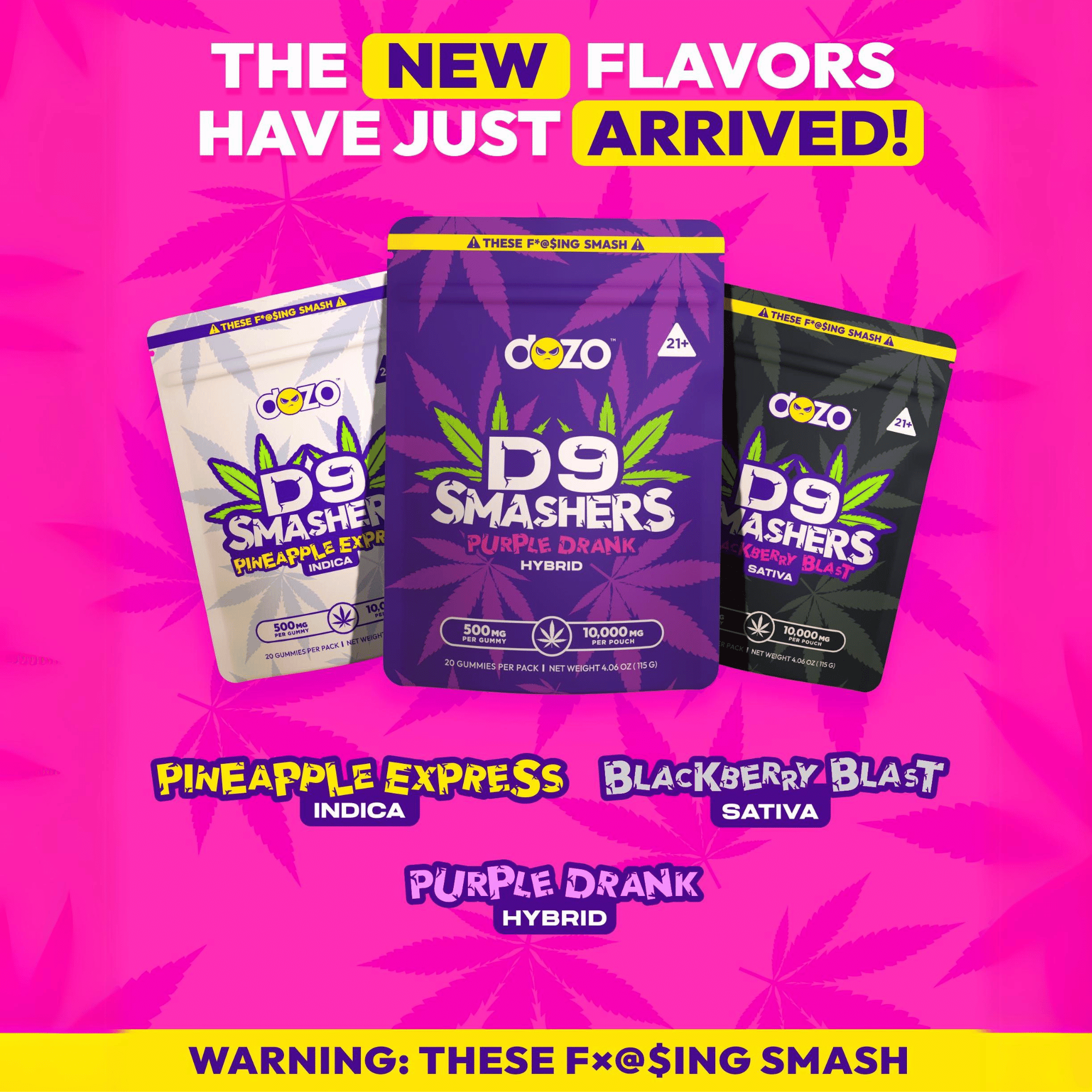 D9 Smasher Gummies - New Flavors (20,000mg THC) – puredozo