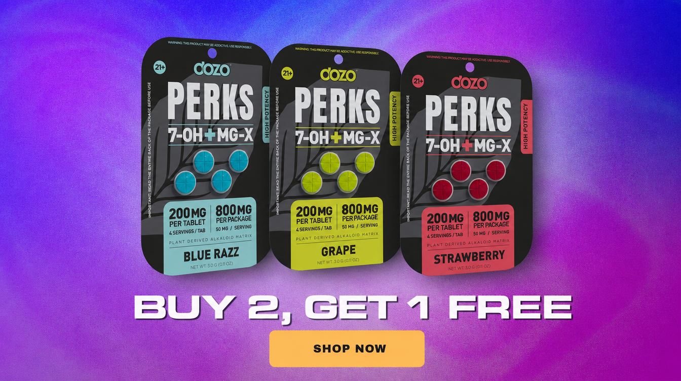 DOZO PERKS 7-OH + MG-X — Buy 2 Get 1 Free