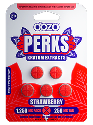 5ct Dozo Perks Kratom Extracts 250mg Tablets