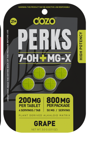 4ct 200mg Dozo PERKS 7OH + MG-X | 800 mg pack