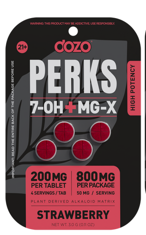 4ct 200mg Dozo PERKS 7OH + MG-X | 800 mg pack