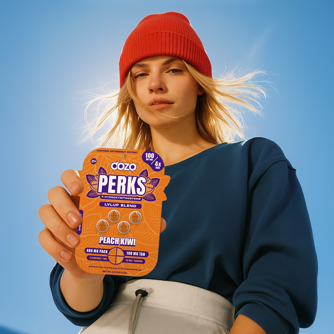 4ct 100mg Dozo PERKS 7-HYDROXYMITRAGYNINE | 400 mg per PACK