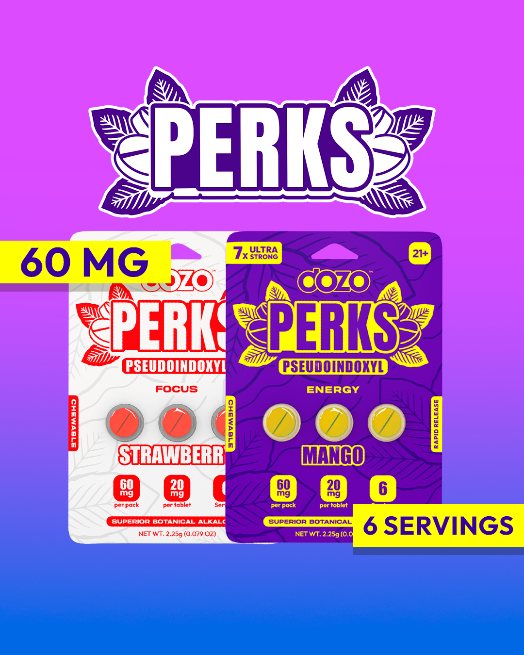 Dozo PERKS PSEUDOINDOXYL | 3ct (60 mg Per Pack)