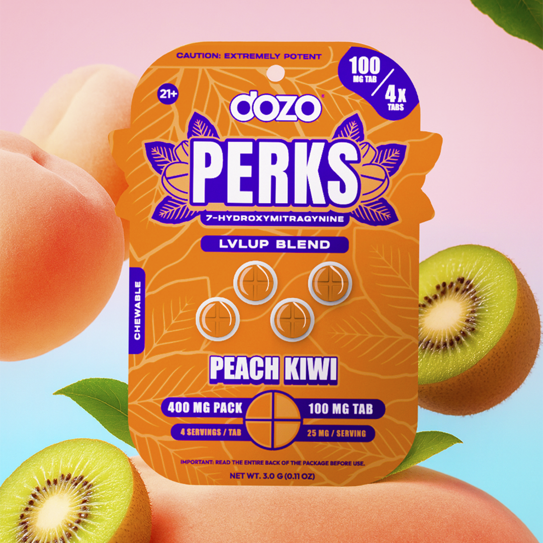 4ct 100mg Dozo PERKS 7-HYDROXYMITRAGYNINE | 400 mg per PACK