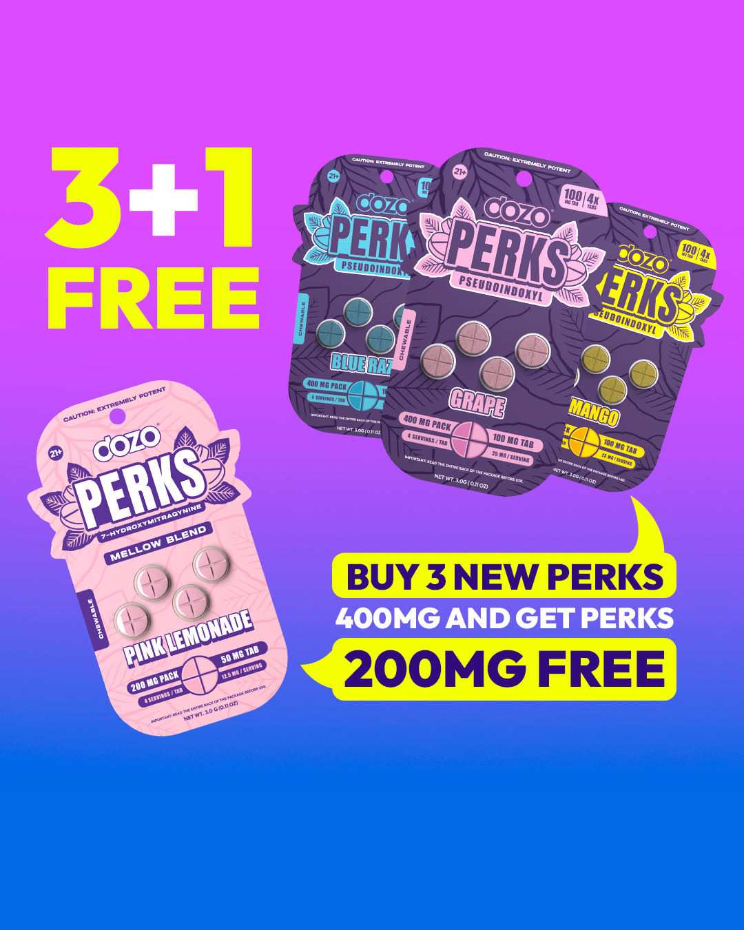 Dozo PERKS Pseudoindoxyl | 4ct (400mg per pack)