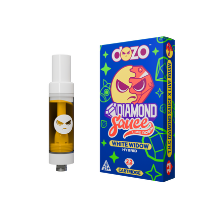 DOZO Diamond Sauce Live Rosin THC Cart | White Widow (Hybrid)