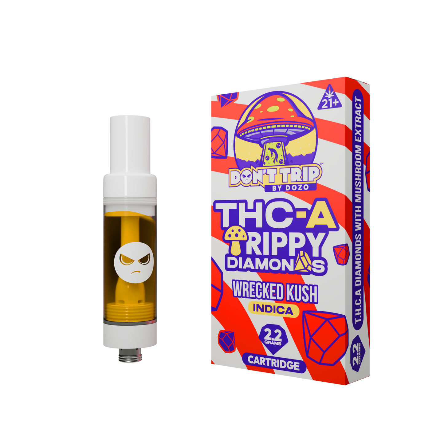 DOZO Don't Trip THC-A Trippy Diamonds Cart | Fryd OG (Indica)