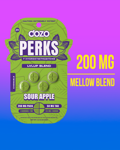 4ct 50mg Dozo PERKS 7-HYDROXYMITRAGYNINE | CHILL BERRY (MELLOW BLEND)