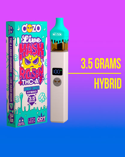 3.5g Dozo Live Hash Rosin THC-A Vape