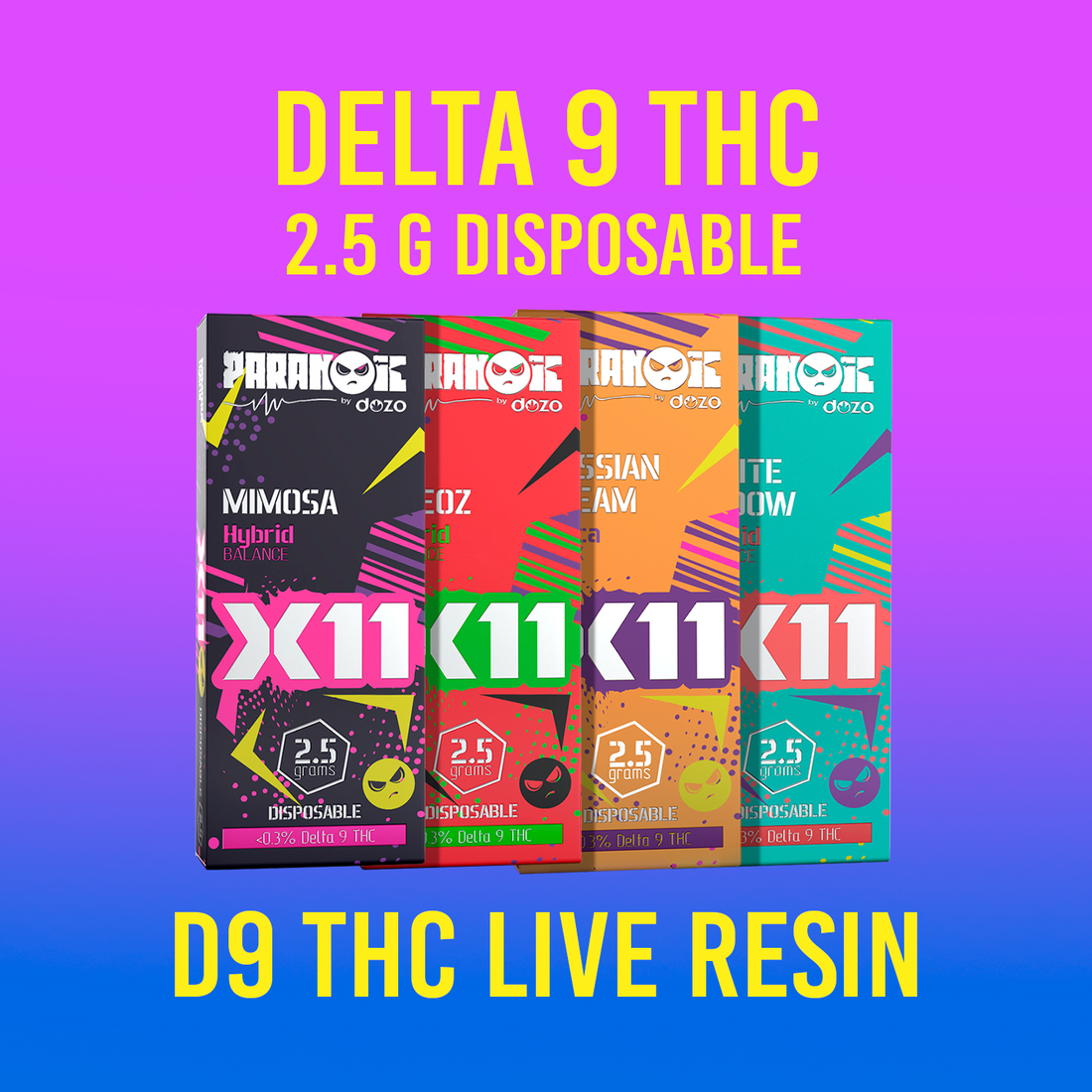 Dozo X11 Disposable - White Widow Hybrid - 2.5g puredozo Dozo X11 Disposable - White Widow Hybrid - 2.5g puredozo